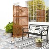 Outsunny Decorative Metal Outdoor Privacy Screen, Freestanding Privacy Fence Screen Outdoor Divider with Stand, 78" H x 48" W - 2 of 4