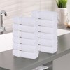 Zero Twist Cotton Solid Chevron Dobby Border Super Soft Face Towel Washcloth Set of 12 by Blue Nile Mills - 2 of 4