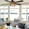 52" LED 5-Blade Bronzed Wave Lighted Ceiling Fan - River of Goods: Flush Mount, Reversible Motor - 3 of 4