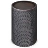 Ledger Metal Side Table Hammered Antique Copper - WyndenHall: Round, Scratch-Resistant, No Assembly Required - 3 of 4