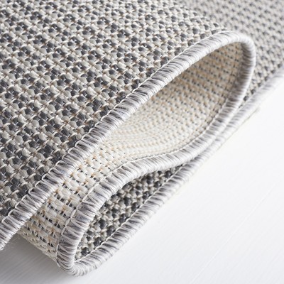 Gray 5'1" x 7'6" Synthetic Rectangular Area Rug