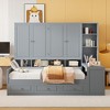 TIRAMISUBEST Twin/Full Size Wooden Daybed with Drawers, All-in-One Cabinet, Desk and Shelves, Storage Bed Frame - 3 of 4
