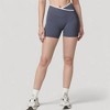 Anna-Kaci Active Women's High Waist Crossover Athletic Shorts with Stretch Fabric and Flattering V Front Waistband - 2 of 4