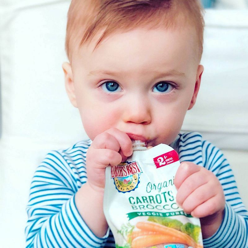 Earth&#39;s Best Organic Carrots &#38; Broccoli Baby Food Pouch - 3.5oz, 5 of 6