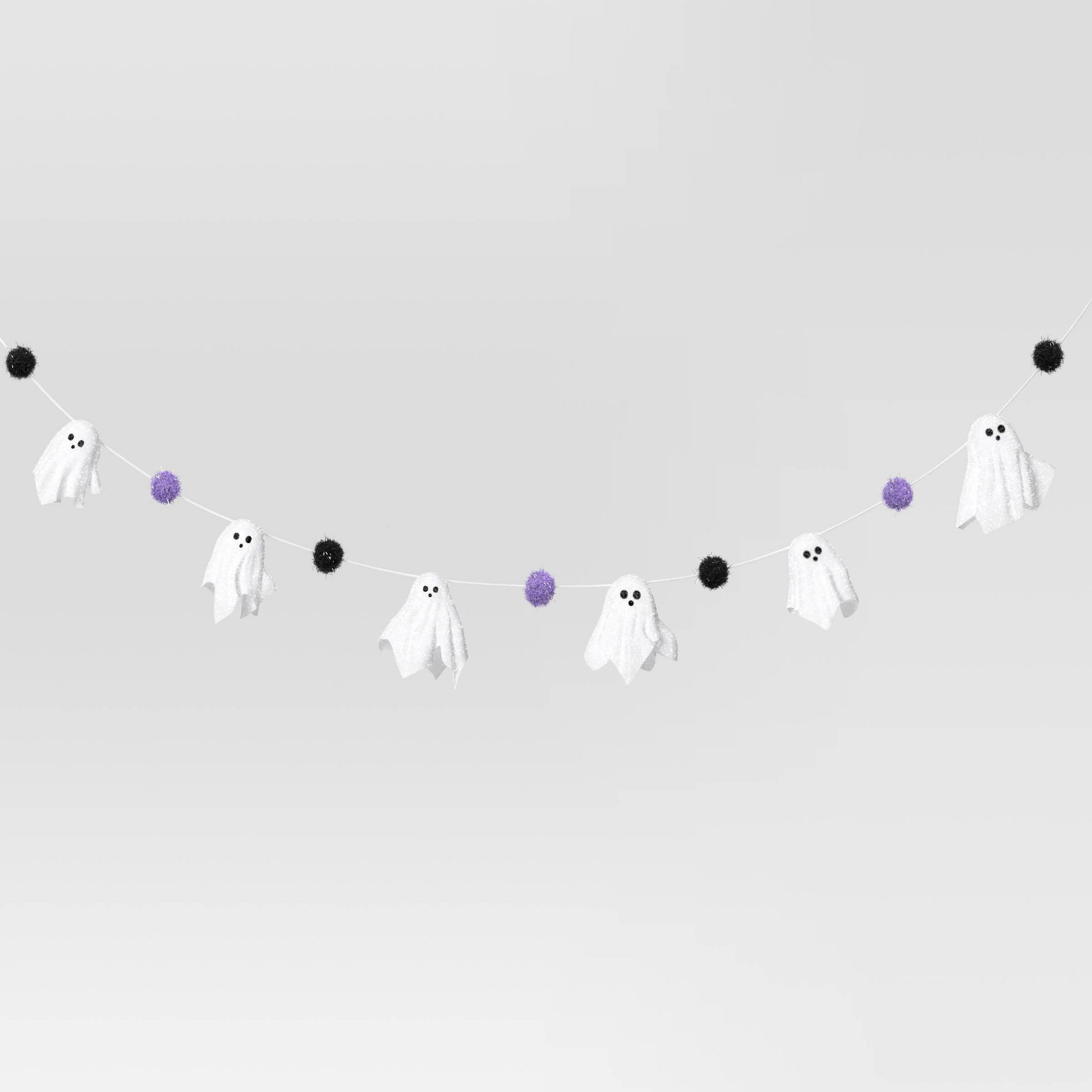 72" Iridescent Ghost Decorative Wall Garland White - Hyde and EEK! Boutique™