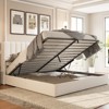 AMERLIFE Lift Up Storage Bed Frame with Vertical Channel Tufted Headboard and Wingback - 2 of 4