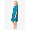 Dreams & Co. Plus Size Short French Terry Zip-Front Robe - 4 of 4