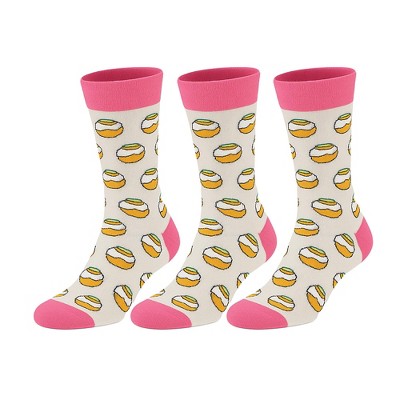 Funny Food Socks for Men and Women 3 Pairs Colorful Novelty Crew Socks Cotton Unisex Fit