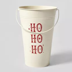 'Ho Ho Ho' Front Porch Decorative Metal Bucket - Wondershop™