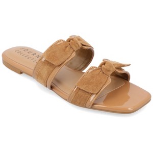 Journee Collection Womens Ireanna Slip On Slide Flat Sandals - 1 of 4