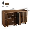 Resenkos Sideboard Buffet, Kitchen Storage Cabinet,55" Sideboard Buffet, Farmhouse Storage Cabinet Credenzas with Adjustable Shelves,Brown - 2 of 4