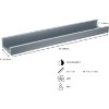 Kiera Grace 23"x4" Drea Wall Shelf Cloud Gray: MDF Floating Display, Includes Mounting Hardware - 2 of 4
