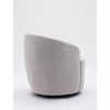 Velvet Fabric Swivel Accent Armchair Barrel Chair With Black Powder Coating Metal Ring,Gray - 4 of 4