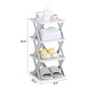 VECELO 4/5/6 Tier Vertical Narrow Shoe Rack, Freestanding Shoe Racks, Skinny Shoe Shelf, Compact Shoe Organizer for Small Spaces, Gray - 3 of 4