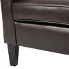 Aiden Bonded Leather Club Chair Brown - Christopher Knight Home: Contemporary Tub Design, Birch Wood Legs - 2 of 4