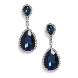 SOHI Women's Blue  Teardrop Stone Drop Earrings - 1 of 3
