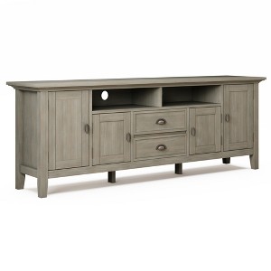 72" Solid Wood Transitional TV Media Stand with Two Drawers, Two Framed Doors and Adjustable Shelves for Living Room and Bedroom - 1 of 4