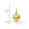 Black Bow Jewelry 14k Yellow Gold Hollow Puffed Heart Charm or Pendant, 10mm - 3 of 4