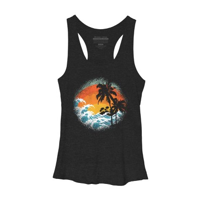 Women's Design By Humans Tropical Waves By clingcling Racerback Tank Top