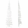 Artificial Half Christmas Tree White PVC Slim Decorative Inlays - 3 of 4