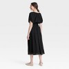 Women's Puff Short Sleeve Drop Tiered Midi A-Line Dress - Universal Thread™ - image 2 of 3