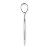 Black Bow Jewelry 14k White Gold Hollow Guardian Angel Medal Pendant, 19mm (3/4 Inch) - 2 of 4