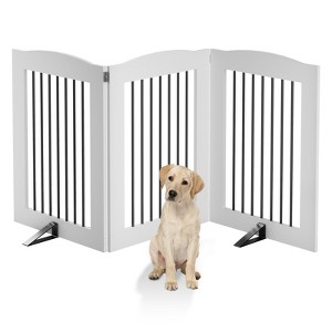 Freestanding Dog Gates,Foldable Dog Fence Indoor Puppy Gate for Stairs,Doorways,Stop Over Fence - 1 of 4