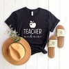 Simply Sage Market Women's Teacher Vibes Cursive Apple Short Sleeve Graphic Tee - 3 of 4