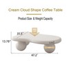 Kumasinova 40"/47" Cloud-Shaped Coffee Table with 3-Ball Legs for Living Room,On-Trend Center Table Decorative Cocktail Table with MDF Frame - 2 of 4