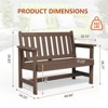 Hyleoty HDPE Outdoor Park Bench 48" x 22" x 35" ,Elegant, Comfortable and Durable - 3 of 4