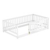 Vynxaria Twin Size Montessori Floor Bed with Fence & Door - Safe & Fun for Kids - 2 of 4