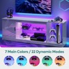Bestier Modern TV Stand for up to 65" TVs Gaming Entertainment Center with Adjustable Shelves for PS5 - 58 inches - 4 of 4