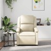 vidaXL Recliner Chair Cream Faux Leather - 3 of 4