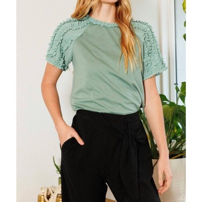 Women's Ruffle Knit Top - Oddi