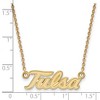 Black Bow Jewelry 14k Yellow Gold Plated Sterling Silver Tulsa Golden Hurricanes NCAA Necklace 18 Inch - 2 of 4