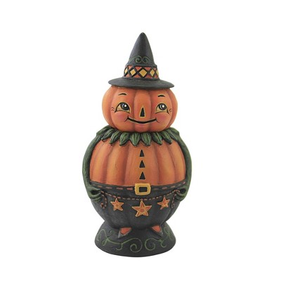 Halloween 6.75" Pumpkin Pete Spooks Jar Johanna Parker  -  Decorative Figurines