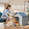 Dolonm pointed roof doghouse, made of PP material, waterproof and UV-resistant, with 2 ventilation Windows - 3 of 4
