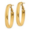 Black Bow Jewelry 5.75mm, 14k Gold Omega Back Oval Hoop Earrings, 35mm (1 3/8 Inch) - 2 of 4