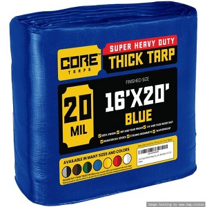 Core Tarps Heavy Duty 20 Mil Tarp Cover, UV Resistant, Rip Proof for Roof, Camping, Patio, Pool, Boat - 1 of 4