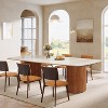 Tribesigns 78.74" Travertine Slab Dining Table for 8-10, Modern Horse Belly Dining Table, Luxury Kitchen Table (Without Chair) - 4 of 4