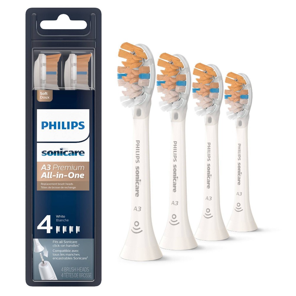 Photos - Toothbrush Head Philips Sonicare A3 Brush Head - White - 4pk 