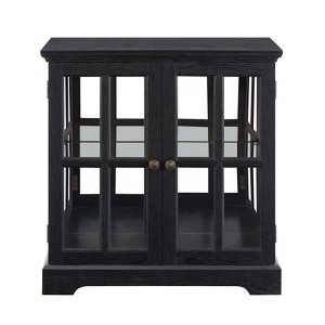 FONTOI Vintage Curio Display Cabinet, Antique Showcase with Adjustable Shelves for Collections, for Home or Office, Black, 15.75"*32.09"*30.32" - 1 of 4