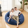 Inhand Bean Bag Chairs for Adults - Memory Foam Furniture BeanBag Chair with Soft Fiber Cover - Round Fluffy Couch for Living Room - 2 of 4