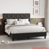TWIN XL/Twin/Full /Queen/King Upholstered Bed Frame Heavy-Duty Platform Bed Frame w/ Upholstered Headboard and Strong Wood Slats - 2 of 4