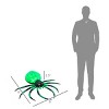 Syemin Decorative Holiday Scene Props Halloween Inflatable Outdoor Decoration Spider, Blow Up Decor Halloween Yard Decor, Green, 71.8"*74.8"*19.8" - 3 of 4