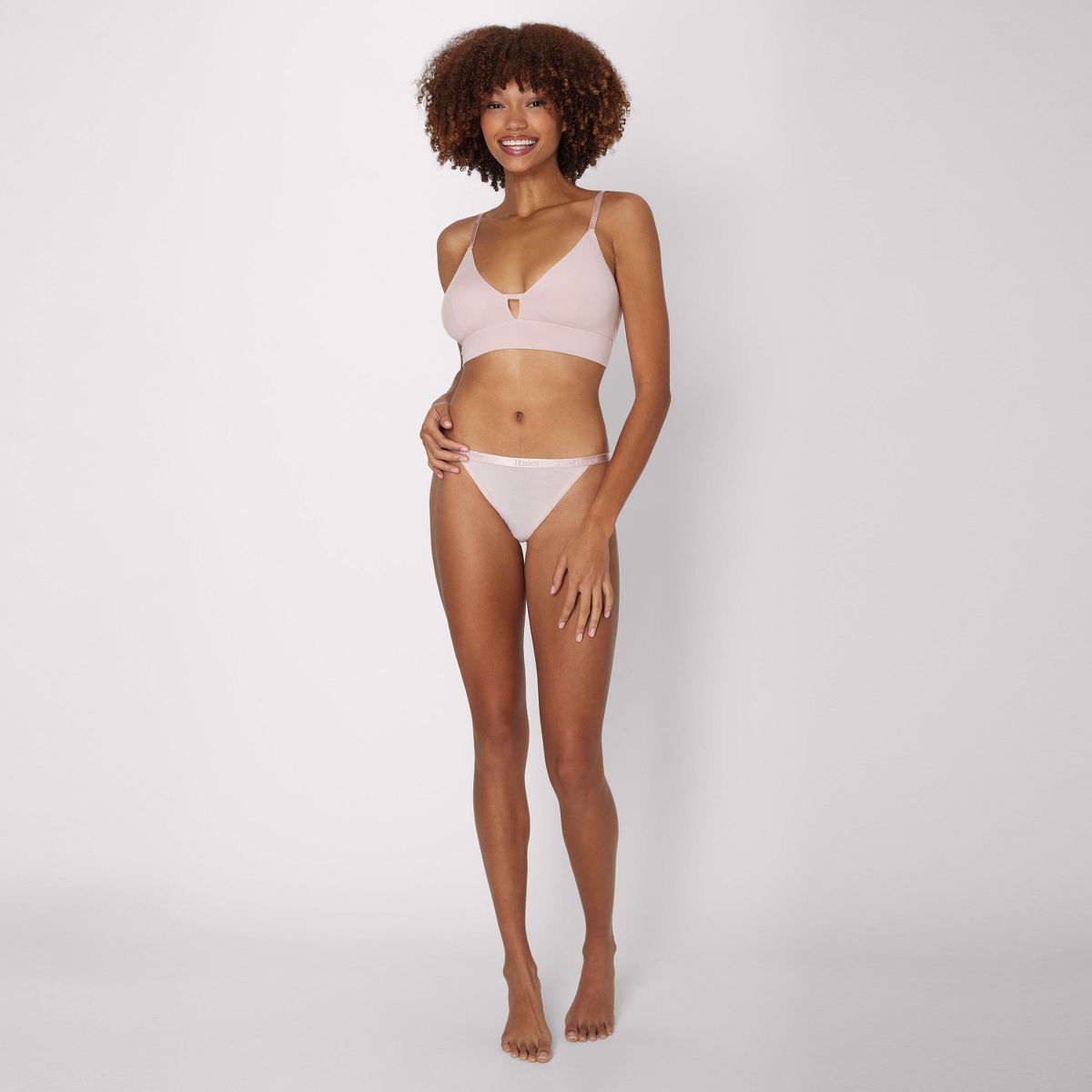 Hanes Originals Women's SuperSoft Longline Triangle Bralette - thumbnail 5