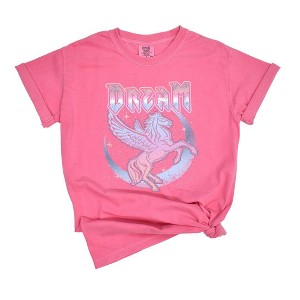 Simply Sage Market Women's Dream Unicorn Short Sleeve Garment Dyed Tee - 1 of 3