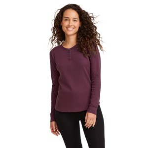 Jockey Women's Long Sleeve Waffle Henley - 1 of 2
