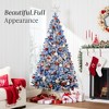 Best Choice Products Pre-Lit Blue Christmas Pine Tree w/ Flocked Branches, Warm-White Lights - 3 of 4
