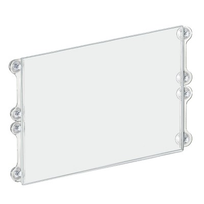 Clear Acrylic Window Sign Holder Frame with Suction Cups, 22" x 17", 2-Pack